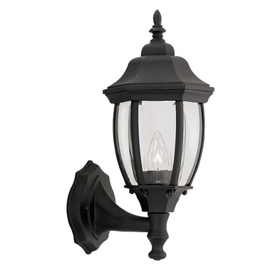 Triverton 1 Light Wall Lantern 15.75 Inch Tall by Designers Fountain - 2420-bk