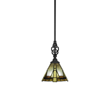 Elegante 1 Light Small Pendant 10.75 Inch Tall by Toltec - 80-7-1075