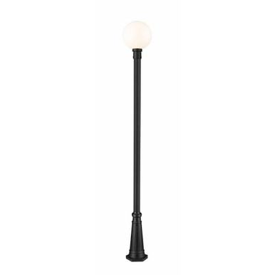 Laurent 1 Light Outdoor Post Mount Light 109.75 x 12 Inches by Z-Lite - 597PHB-519P-BK
