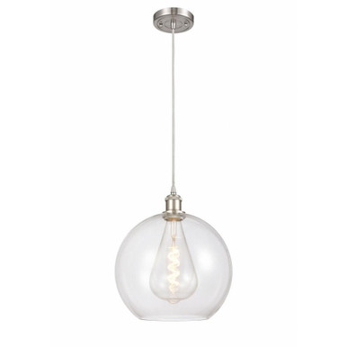 Athens 1 Light Steel Medium Pendant by Innovations - 516-1P-SN-G122-12