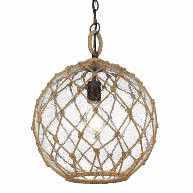 Haddoc 1 Light Medium Pendant by Golden - 1092-M BC-SD