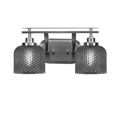 Odyssey 2 Light Bath Vanity 8.5 Inch Tall and 16.75 Inch Length by Toltec - 2612-BN-4612