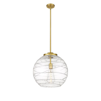 Athens Deco Swirl 1 Light Stem Hung Pendant 15.88 X 15.75 by Innovations - 221-1S-G1213-16