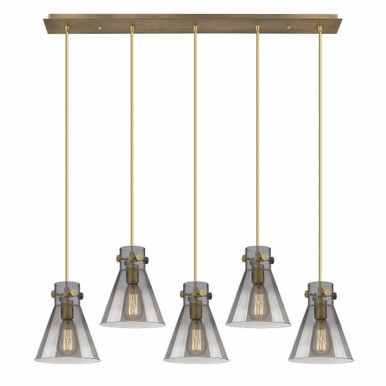 Newton Cone 5 Light Oversized Linear Pendant by Innovations - 125-410-1PS-G411-8
