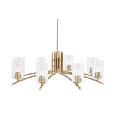 Kurve 8 Light Large Chandelier by Toltec 3708-NAB-300 - 3708-NAB-300