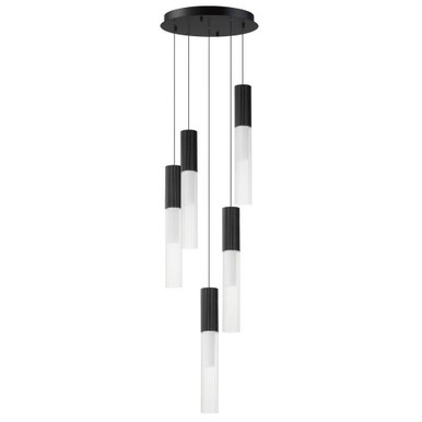 Reeds 25 Watt 5 LED Light Medium Pendant by ET2 - E11015-144BK