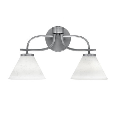 Cavella 2 Light Contemporary Vanity Light 18.75 Inch Tall by Toltec - 3912-312