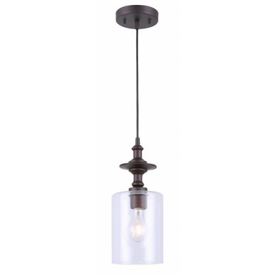 York 1 Light Mini Pendant by Canarm Inc - IPL276B01ORB