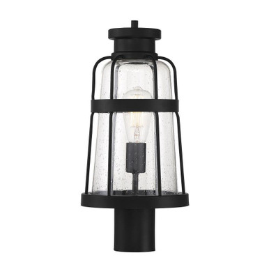 Quinton 1 Light Outdoor Post Lantern 18.75 X 8.5 Inch Wide by Savoy House - L5-2944-BK