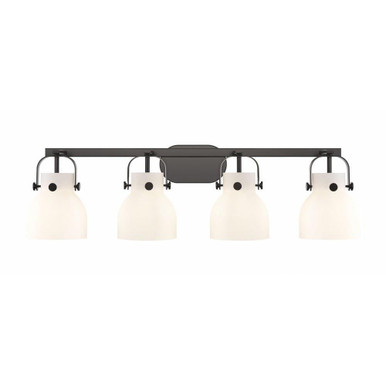 Pilaster II Bell 4 Light Bath Vanity 36.5 Inch Wide by Innovations - 423-4W-G412-6