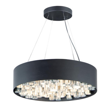 Pipes 58.5W 13 LED Light Large Pendant by ET2 - E32785-BKAL