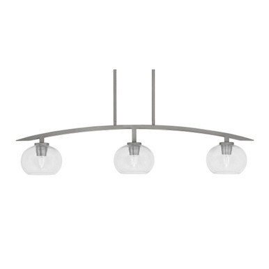 Kurve 3 Light Island Pendant 41.25 Inch Length by Toltec - 3736-GP-202