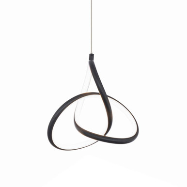 Vornado 14.2W 1 LED Mini Pendant 7.44 Inch Tall X 7.44 Inch Wide by dweLED - PD-84907-BK