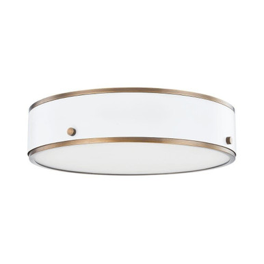 Eli 12W 1 LED 16 Inch Wide Flush Mount by Troy - C8316-PBR/SWH