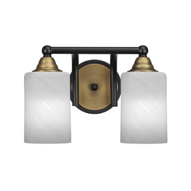 Paramount 2 Light Vanity Light 8.25 Inch Tall by Toltec - 3422-BN-3001