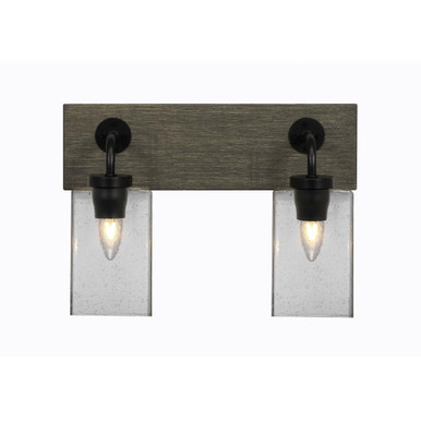 Oxbridge 2 Light Down Glass Vanity Light 16 Inch Length by Toltec - 1772-GPDW-530