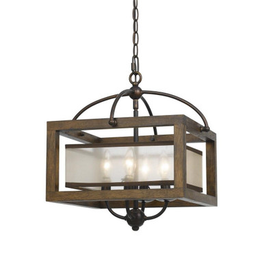 Mission 4 Light 16 Inch Wide Semi Flush Mount by Cal - FX-3536/1C