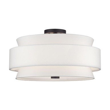 Fontana 5 Light 21 Inch Wide Semi Flush Mount by Livex - 60028
