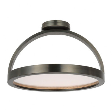 Cerne 19W 1 LED Large Flush Mount 16 Inch Wide by Visual Comfort Modern - KWFM19127BZ