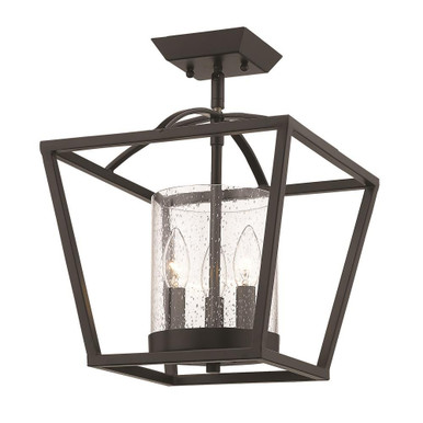 Mercer Light Inch Wide Semi Flush Mount by Golden - 4309-SF