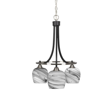 Paramount 3 Light Small Chandelier by Toltec 3413-BN-4811 - 3413-BN-4811
