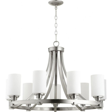 Lancaster 9 Light Large 2 Tier Chandelier by Quorum - 6207-9