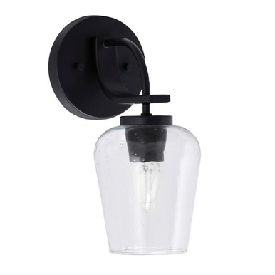 Cavella 1 Light Bubble Glass Wall Sconce 11.25 In Tall by Toltec - 3911-MB-210