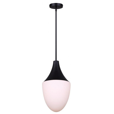 Evlin One Light Small Pendant by Canarm Inc - IPL1121A01BK