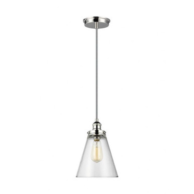 Baskin 1 Light Small Cone Pendant by Visual Comfort Studio - P1347