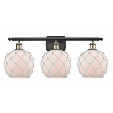 Farmhouse Rope 3 Light Vanity Light 26 Inch Wide by Innovations - 516-3W-G121-8R