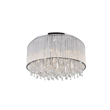 Benson 14 Light 24 Inch Wide Flush Mount by CWI - 5562C24C Clear