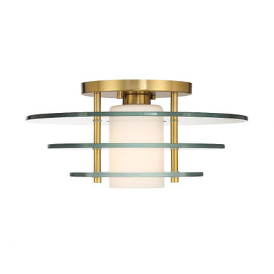 Newell 1 Light 16 Inch Wide Semi Flush Mount by Savoy House - 6-8602-1-322