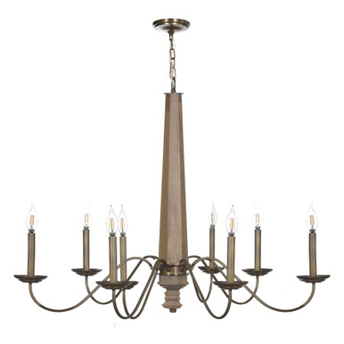 Dinner at 8 Light Chandelier 42 Inch Tall and 48 Inch Wide By Varaluz - 545C08BRZ