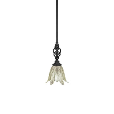Elegante 1 Light Small Pendant 11.25 Inch Tall by Toltec - 80-7-1125