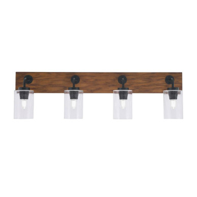 Oxbridge 4 Light Steel Vanity Light 36.25 Inch Tall by Toltec - 1774-3