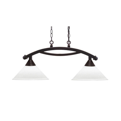 Bow 2 Light Island 13.75 Inch Tall and 32.75 Inch Length by Toltec - 872-DG-316