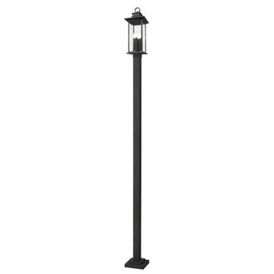 Tiberius 4 Light Outdoor Post Mount 118.5 Inch Tall By Z-Lite - 5017PHBS-536P-BK