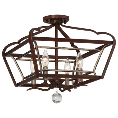Astrapia 4 Light 16 Inch Wide Semi Flush Mount by Minka Lavery - 4347-593