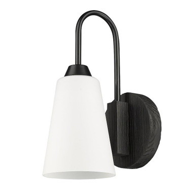 Neela 1 Light Wall Sconce by Golden - 1830-1W BLK-OP