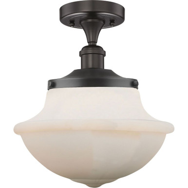 Oxford 1 Light Semi Flush Mount 13.13 and 11.75 Inch Wide by Innovations - 616-1F-G54