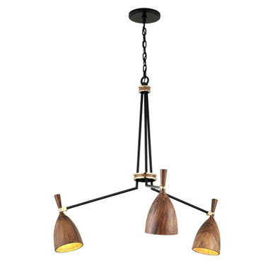 Utopia 3 Light Chandelier 36 Inches Tall and 39.75 Inches Wide by Corbett - 280-03-SBK