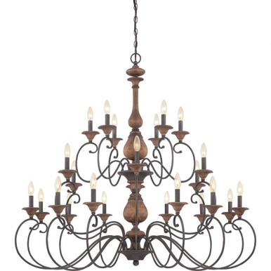 Auburn 24 Light Oversized 2 Tier Chandelier by Quoizel - ABN5024RK