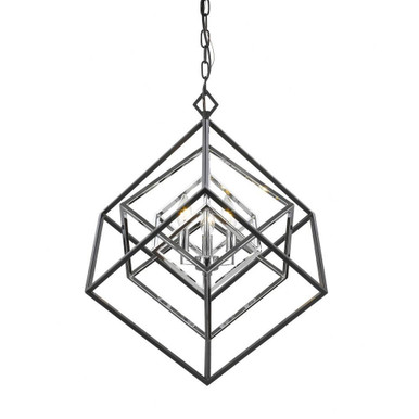 Euclid 3 Light Chandelier 23 Inches Wide by 25 Inches High by Z-Lite - 457-3