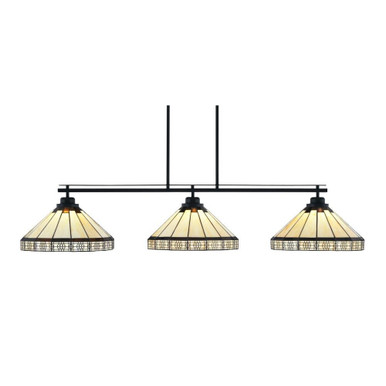 Odyssey 3 Light Medium Linear Island Pendant by Toltec - 2633-MB-964