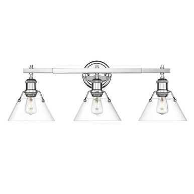 Orwell Three Light Vanity Light by Golden - 3306-BA3 CH-CLR