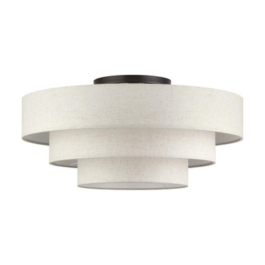 Manorwood 5 Light Extra Large Semi Flush Mount 28 Inch Wide by Livex - 41948