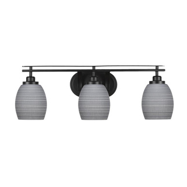 Odyssey 3 Light Steel Vanity Light 26.75 Inch Length by Toltec - 2613-BN-615