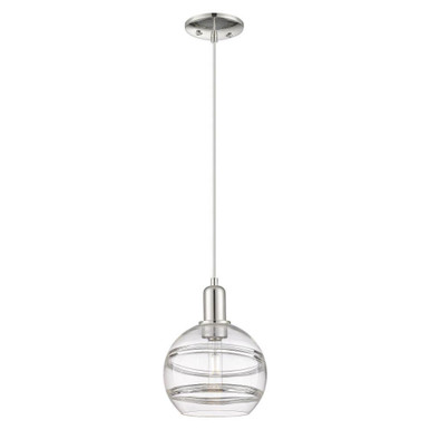 Rochester 1 Light Cord Hung Mini Pendant 10.7 Inch X 8 Inch by Innovations - 716-1P-PN-G556-8CL
