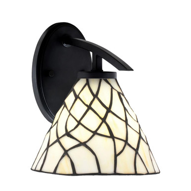 Kurve One Light Sand Hill Art Wall Sconce by Toltec - 3720-MB-9115