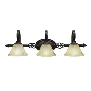 Elegante 3 Light Vanity Light 9.5 Inch Wide by Toltec - 163-95-875-3025
